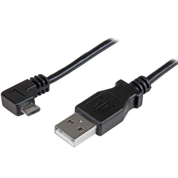 Startech Micro-USB Charge-And-Sync Cable Mm - Right-Angle Micro-USB - 24 Awg - 2 M (6 Ft.)-(USBAUB2MRA)