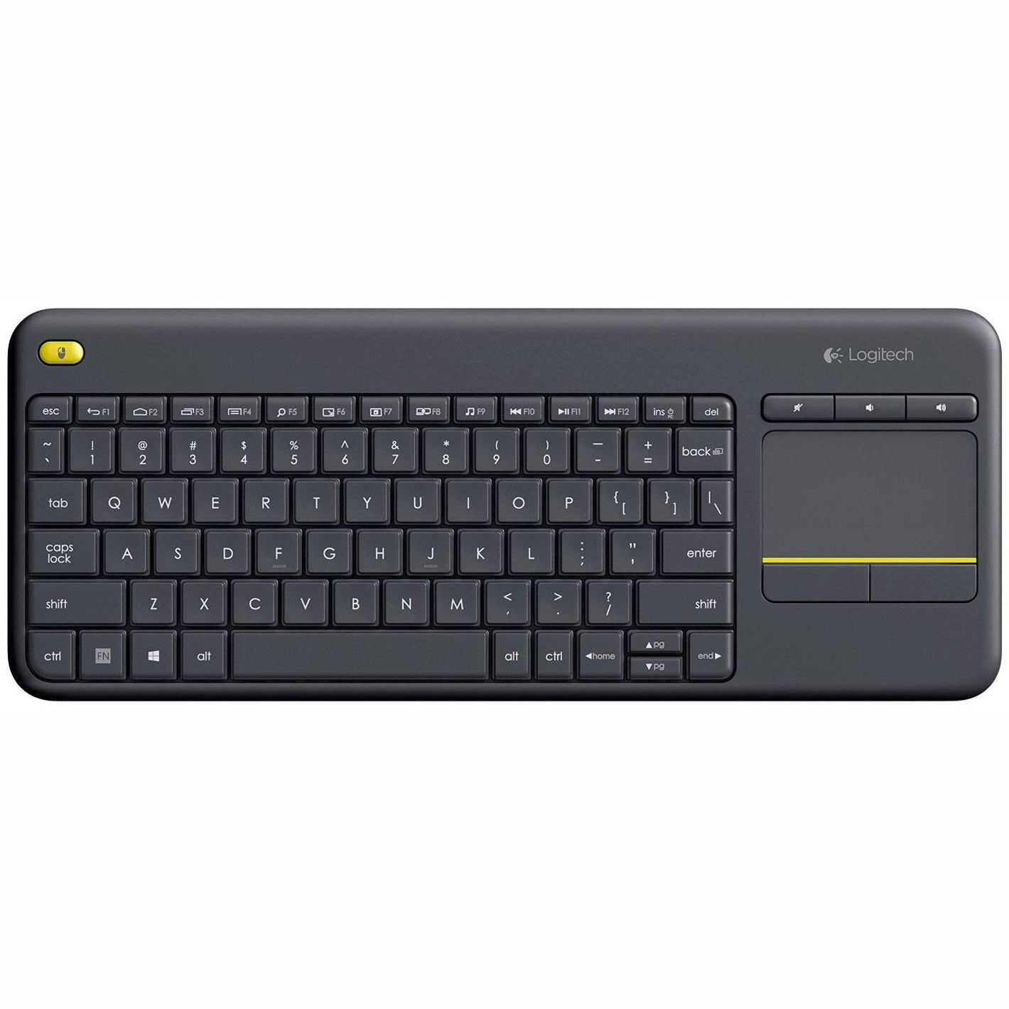 Logitech Wireless Touch K400 Plus Keyboard RF Wireless QWERTY Spanish Black-(920-007137)