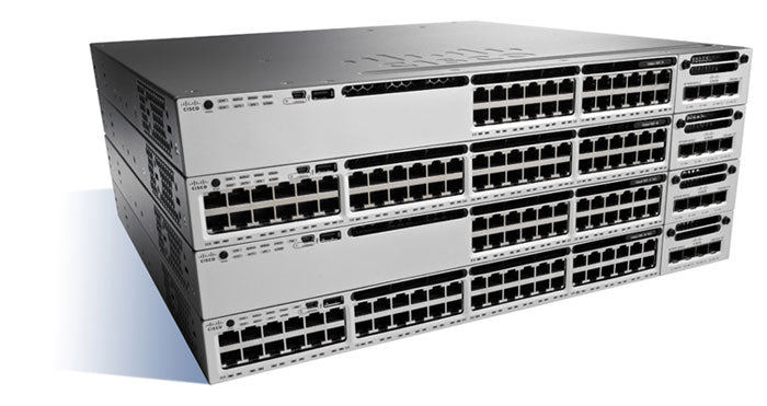 Cisco Catalyst Ws-C3850-24S-E Network Switch Managed L3 Gigabit Ethernet (101001000) Black, Grey-(WS-C3850-24S-E)