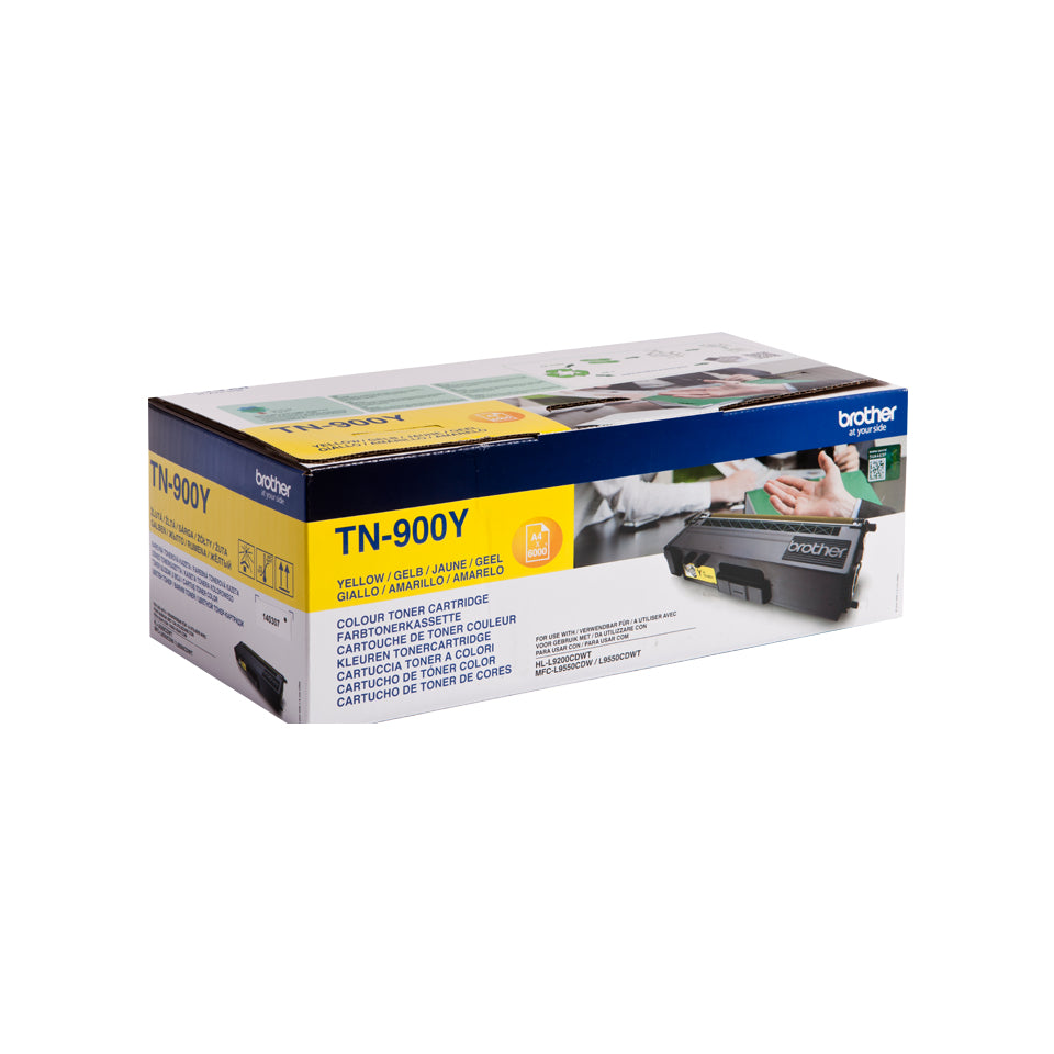 Brother Tn-900Y Toner-Kit Yellow, 6K Pages Isoiec 19798 For Hl-L 9200 Cdwt9300 Cdwttmfc-L 9500 Series-(TN900Y)