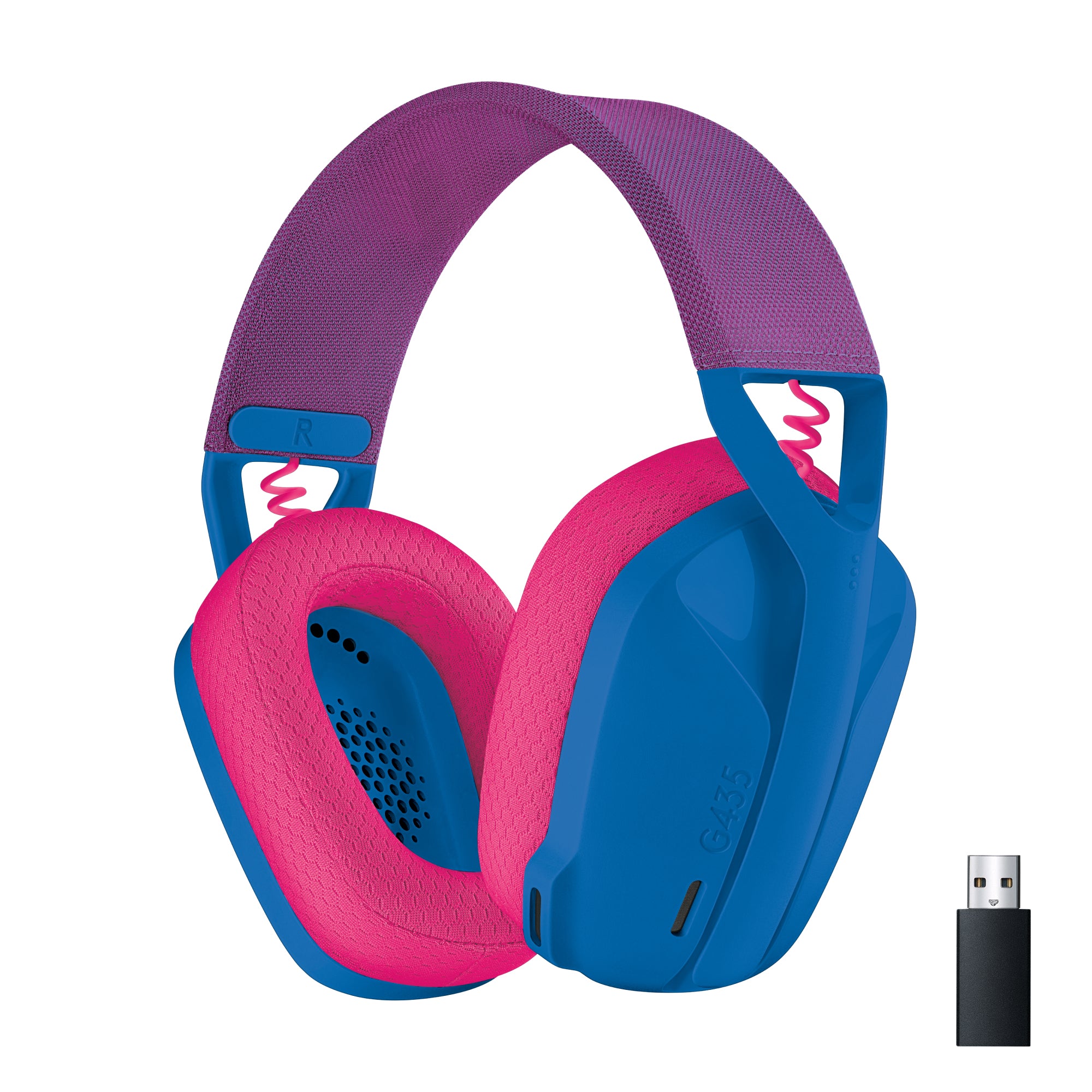 Logitech G G435 Lightspeed Wireless Gaming Headset Head-Band Bluetooth Blue-(981-001062)