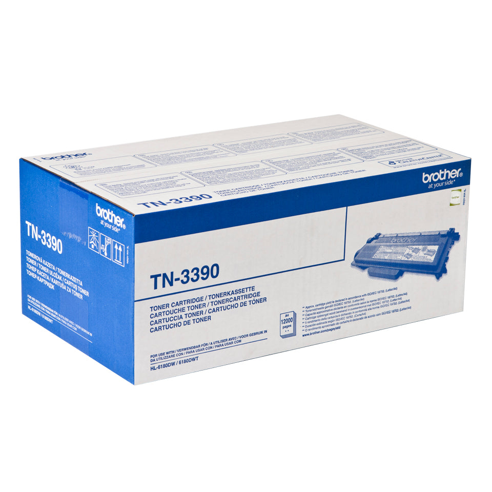 Brother Tn-3390 Toner-Kit Extra High-Capacity, 12K Pages Isoiec 19752 For Brother Hl-6180-(TN3390)