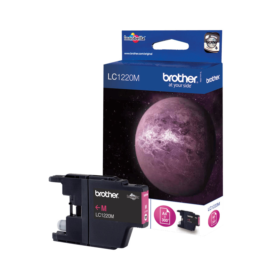 Brother Lc-1220M Ink Cartridge Magenta, 300 Pages Isoiec 24711 For Brother Dcp-J 525-(LC1220M)