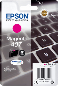 Epson C13T07U340 407 Ink Cartridge Magenta, 1.9K Pages Isoiec 19752 20,3Ml For Epson Wf 4745-(C13T07U340)