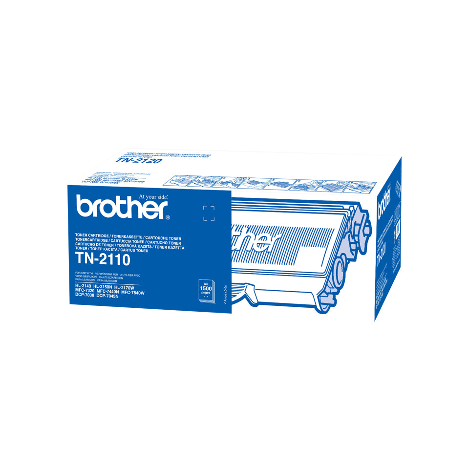 Brother Tn-2110 Toner-Kit, 1.5K Pages Isoiec 19752 For Brother Hl-2140-(TN2110)
