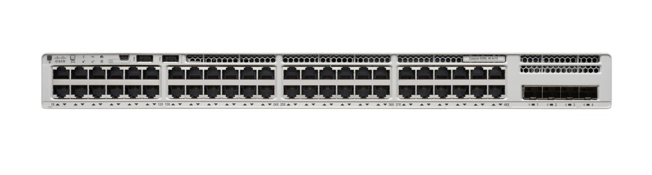 Cisco Catalyst 9200L Unmanaged L3 10G Ethernet (100100010000) Grey-(C9200L-48T-4X-E)