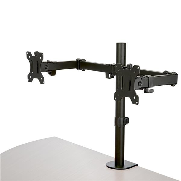 Startech Desk Mount Dual Monitor Arm - Desk Clamp Grommet Vesa Monitor Mount For Up To 32 Inch Displays - Ergonomic Articulating Monitor Arm - Height Adjustabletiltswivelrotating-(ARMDUAL2)