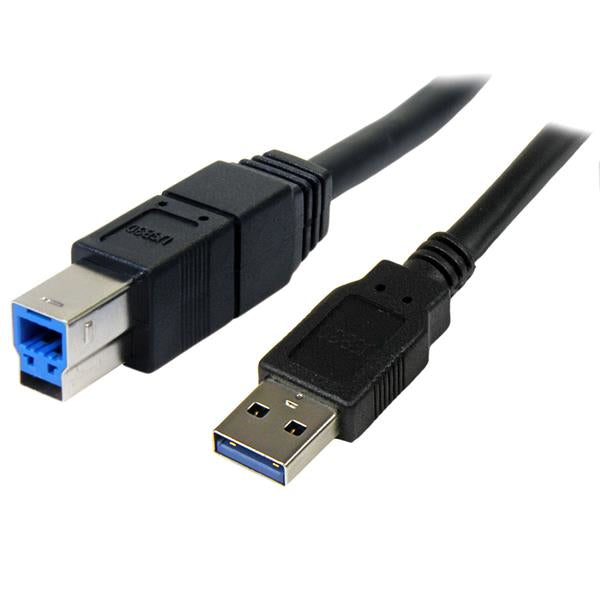 Startech 3M Black Superspeed USB 3.0 Cable A To B - Mm-(USB3SAB3MBK)