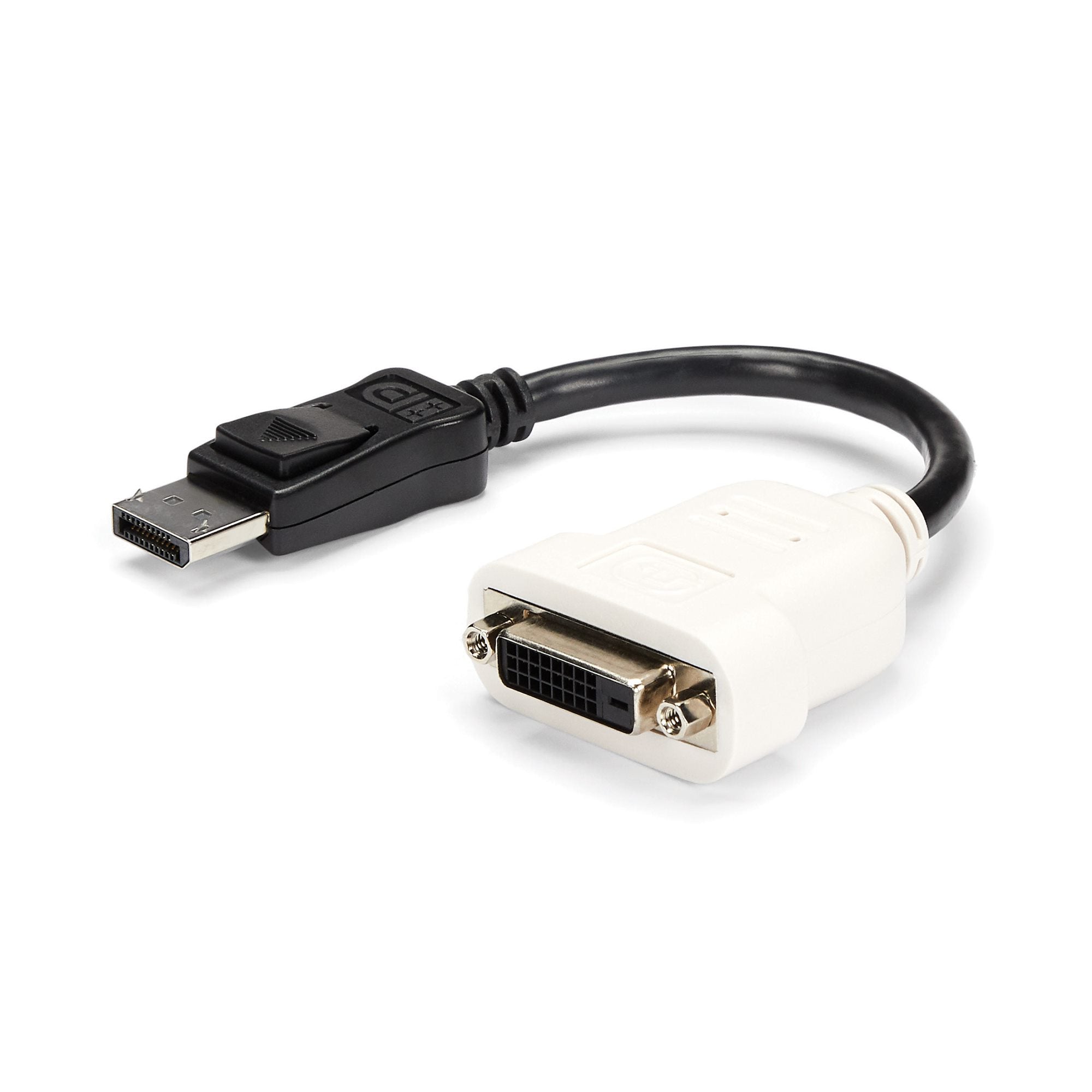 Startech Displayport To DVI Adapter - Displayport To DVI-D Adaptervideo Converter - 1080P - Dp 1.2 To DVI Monitordisplay Cable Adapter Dongle - Dp To DVI Adapter - Latching Dp Connector-(DP2DVI)