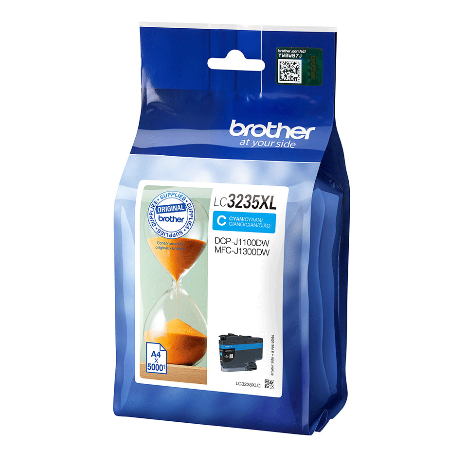 Brother Lc-3235Xlc Ink Cartridge Cyan, 5K Pages For Brother Mfc-J 1300-(LC3235XLC)