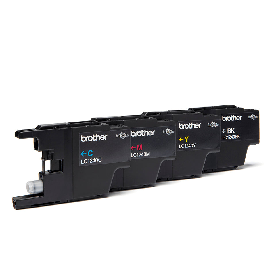 Brother Lc-1240Valbp Ink Cartridge Multi Pack Bk,C,M,Y, 4X600 Pages Isoiec 24711 Pack=4 For Brother Dcp-J 525Mfc-J 6510-(LC1240VALBP)