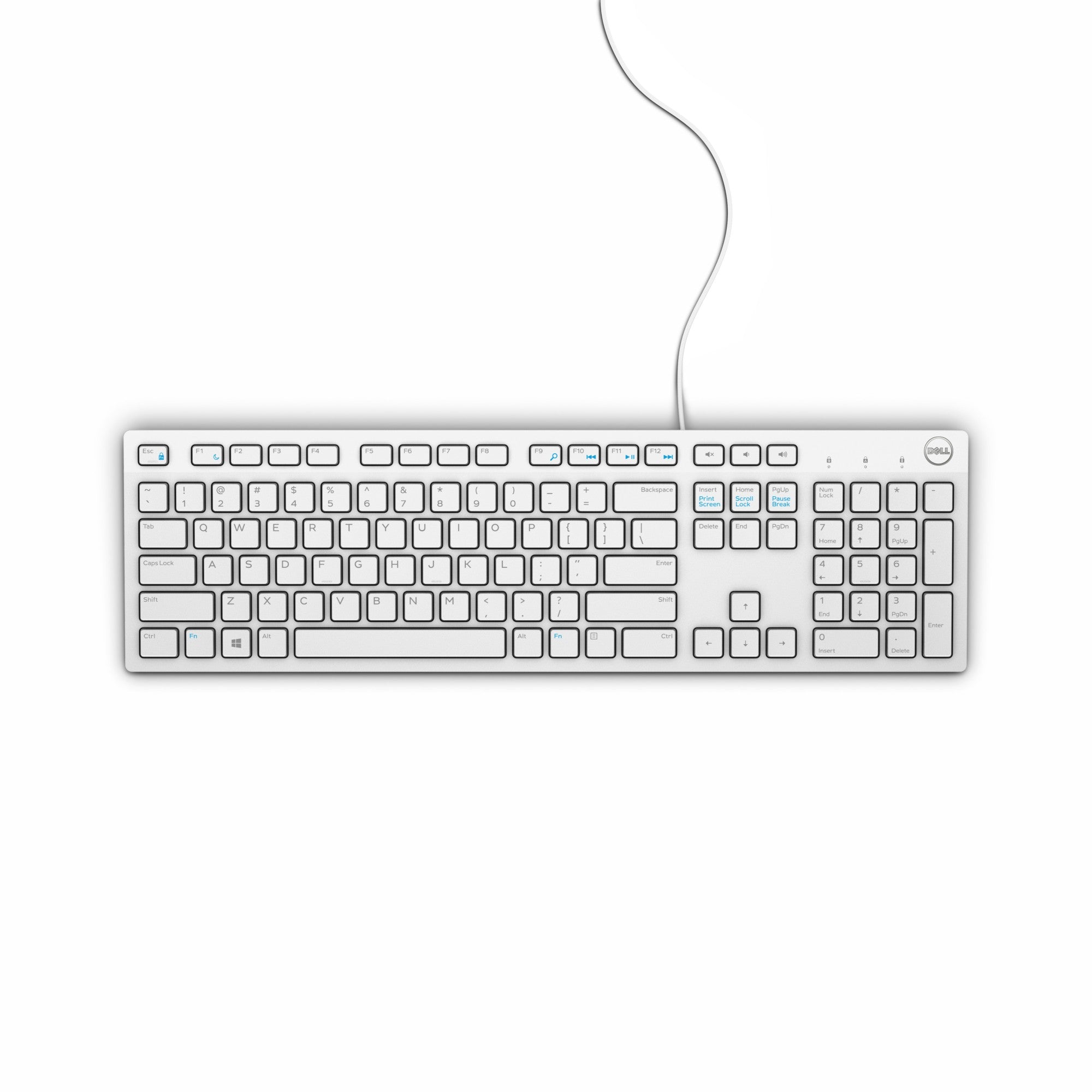 Dell Kb216 Keyboard USB QWERTY Us International White-(580-ADGM)
