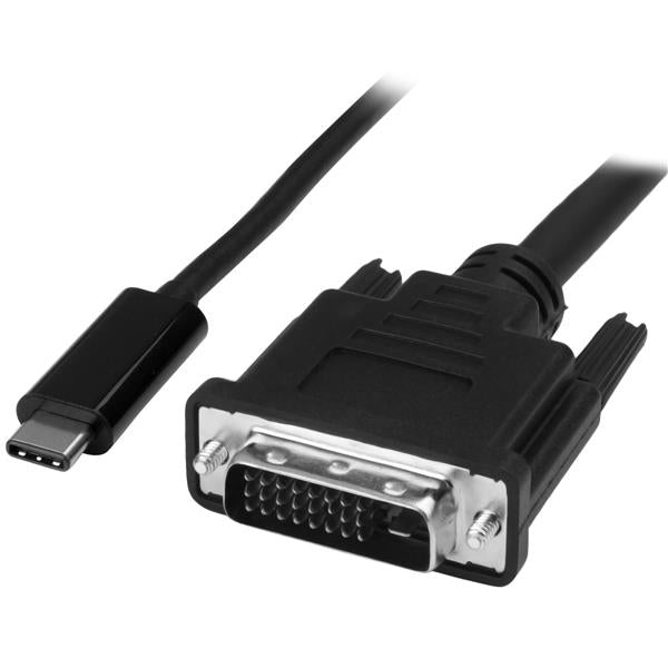 Startech 3.3 Ft. (1 M) USB-C To DVI Cable - 1920 X 1200 - Black-(CDP2DVIMM1MB)