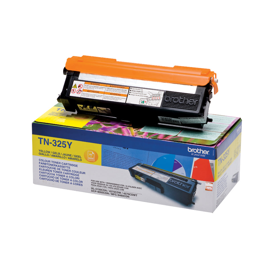 Brother Tn-325Y Toner Yellow High-Capacity, 3.5K Pages Isoiec 19798 For Brother Hl-41504570-(TN325Y)
