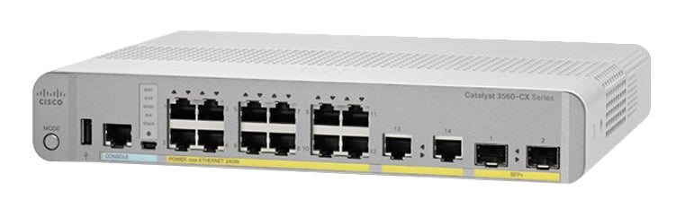 Cisco Catalyst Ws-C3560Cx-12Tc-S Network Switch Managed L2L3 Gigabit Ethernet (101001000) Grey, White-(WS-C3560CX-12TC-S)