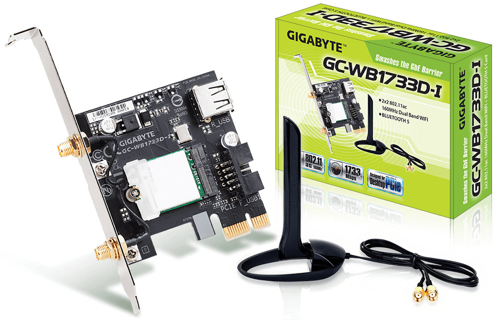 Gigabyte Gc-Wb1733D-I Networking Card Internal WLAN Bluetooth 1733 Mbits-(GC-WB1733D-I)